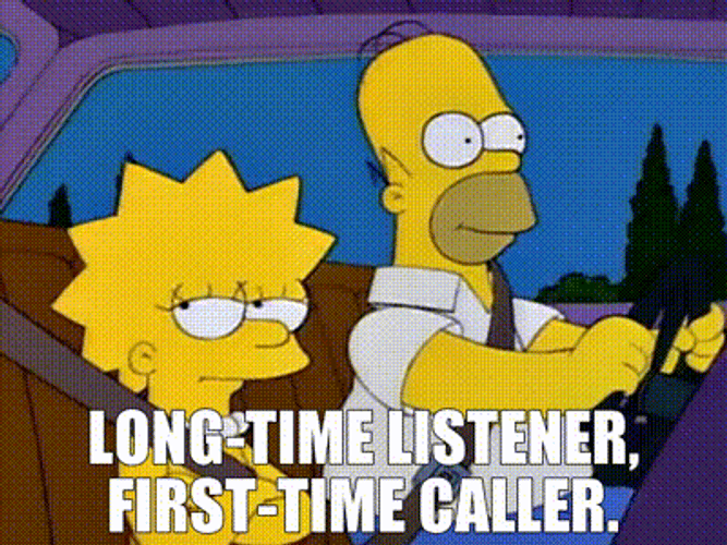 Homer And Lisa Simpson First Time Caller GIF