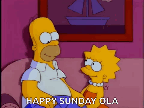 Homer and Lisa Simpson Holding Hands