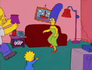 Homer and Marge Simpson Dancing