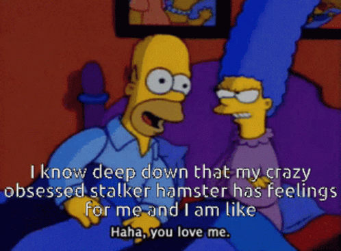 Homer And Marge Simpson Love Me GIF