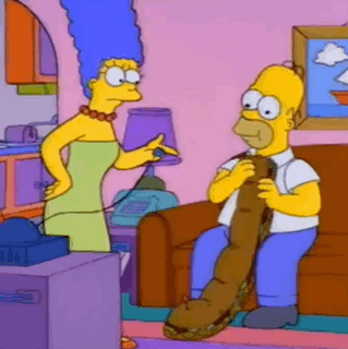 Homer and Marge Simpson