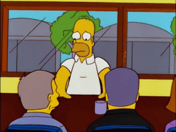 Homer Bumping To Cactus Doh GIF