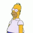 Homer Bush Simpson White Background GIF