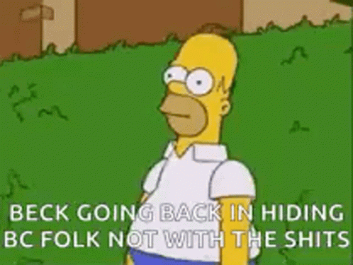 Homer Bushes Beck Going Back Hiding Meme GIF