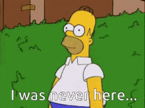 Homer Bushes I Was Never Here GIF