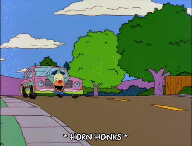 Homer Crashes Clown Car GIF