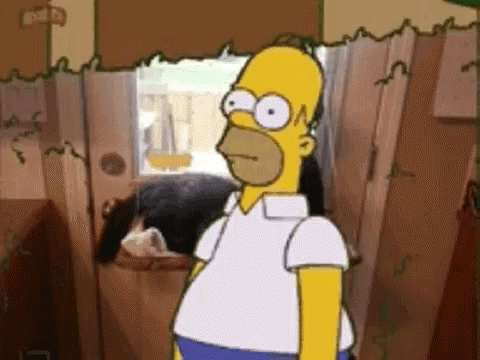 Homer Disappearing At The Door GIF