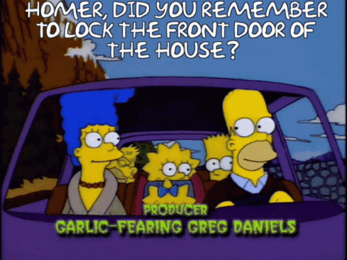 Homer Forgets To Lock The Door Doh GIF