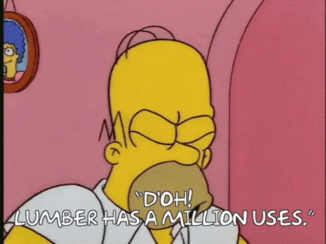 Homer Doh Lumber Has A Million Uses GIF