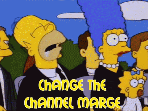 Homer Drooling Change The Channel Marge GIF
