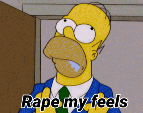 Homer Drooling Rape My Feels GIF