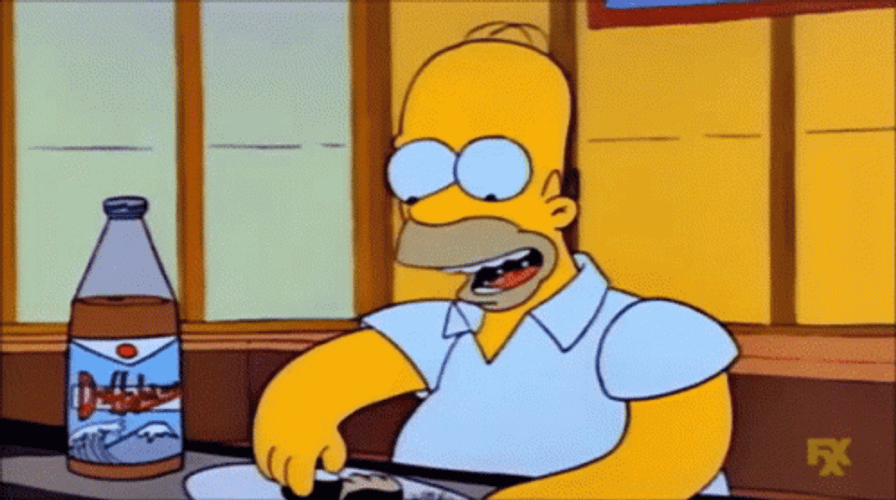 Homer Eats Sushi GIF