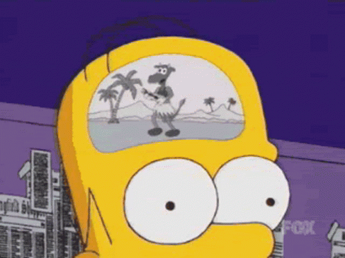 Homer Simpson Hula Dancing In Mind GIF