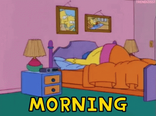 Chubby Homer Simpson Good Morning GIF