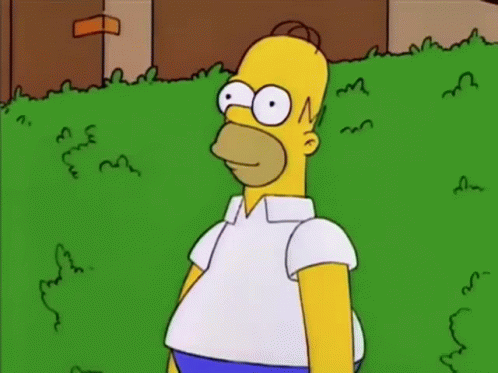 Homer Simpson Vanishing From The Bushes GIF
