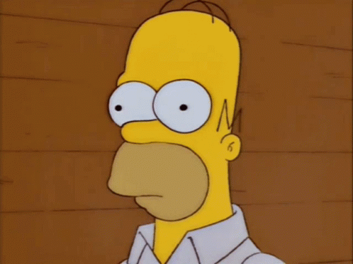 Homer Simpson Wide Eyes Startled Reaction GIF