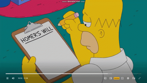 Homer Simpson Writing A Note GIF