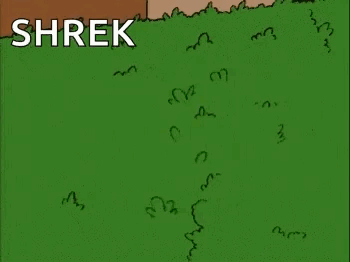 Homer Hiding From Shrek GIF
