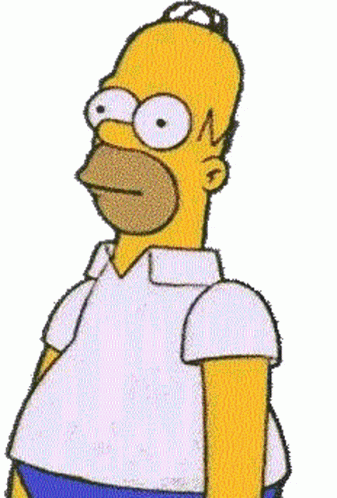 Homer Hiding In The White Color Grass GIF