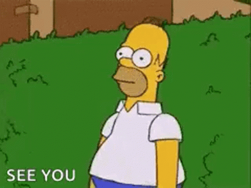 Homer Hiding See You Around GIF