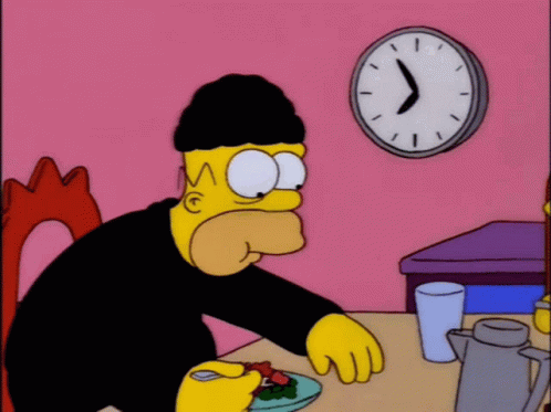 Homer Looking At The Clock GIF