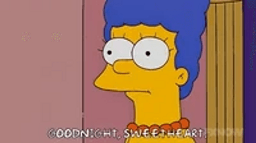 Homer Marge Simpsons Goodnight Sweetheart Sweet Dreams GIF