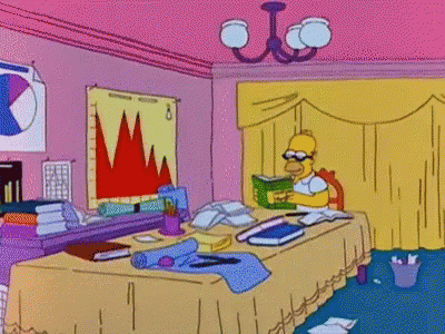 Homer Reads Advanced Marketing Book GIF