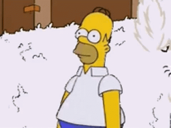 Homer Receding In Little Pony Bushes GIF