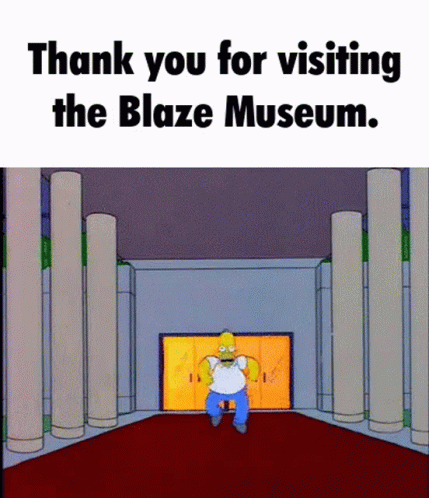 Homer Running Outside Museum GIF