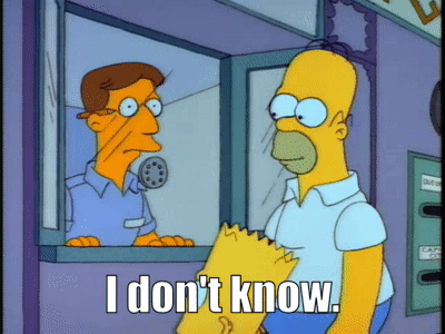 Homer Simpson and Bart Simpson I Don't Know