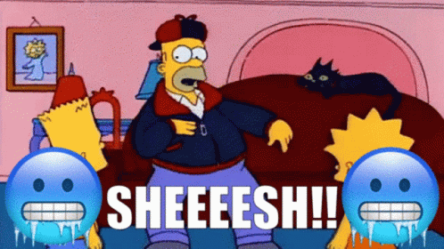 Homer Simpson And Bart Simpson Saying Sheeeesh GIF