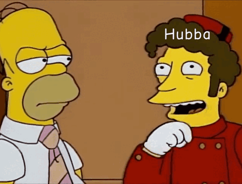 Homer Simpson And Hubba Talking GIF