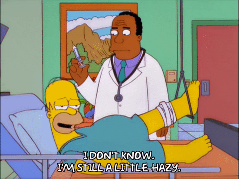 Homer Simpson And Julius Hibbert At Hospital GIF