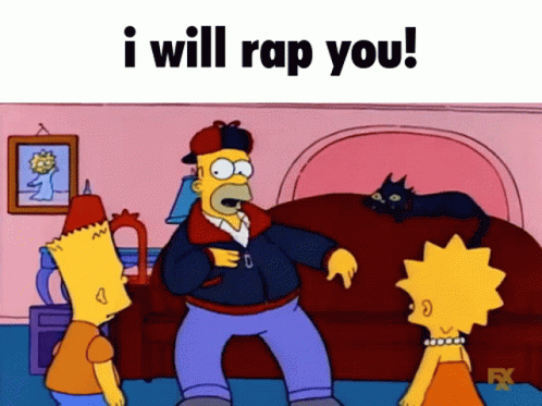 Homer Simpson And Lisa Simpson Saying I Will Rap You GIF