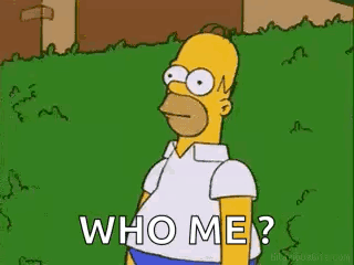 Homer Simpson Asking Who Me GIF