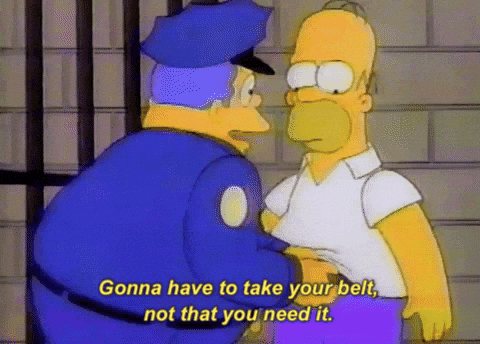 Homer Simpson Belt Removed The Simpsons GIF