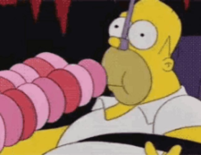 Homer Simpson Binge Eating Donuts More Cravings GIF