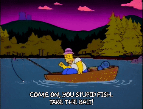 Homer Simpson Boat Fishing GIF