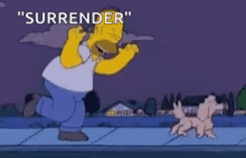 Homer Simpson Chasing Little Puppy GIF