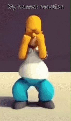Homer Simpson Covering Eyes With Hands
