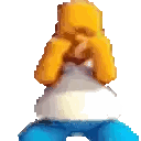 Homer Simpson Covering Eyes