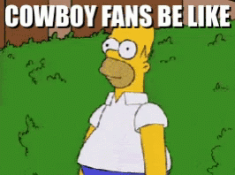 Homer Simpson Cowboy Fans Be Like GIF
