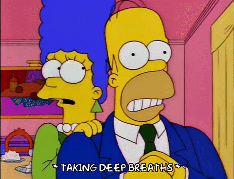 Homer Simpson Deep Breathing GIF