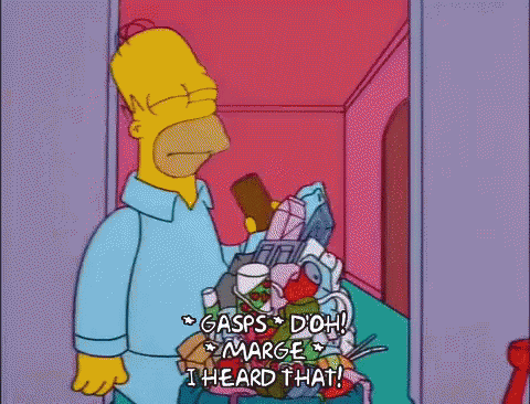 Homer Simpson Doh Bump In Their Trash GIF