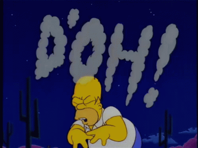 Homer Simpson Doh Smoke Forming Doh GIF | GIFDB.com