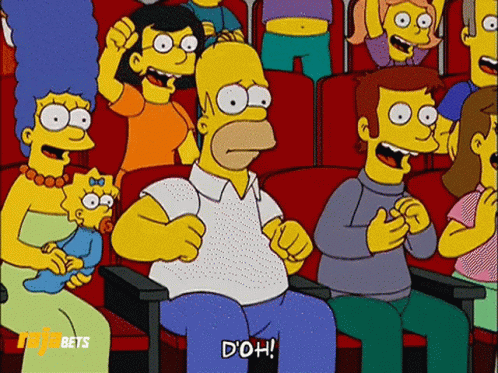 Homer Simpson Doh While Watching Some Movie GIF