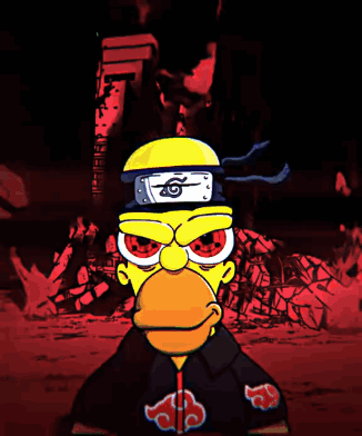 Homer Simpson Dressed as Naruto