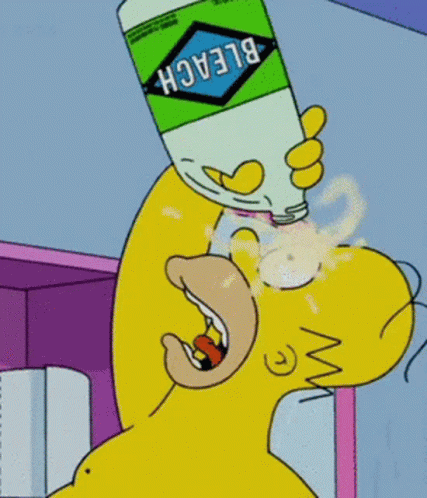 Homer Simpson Drinking Bleach