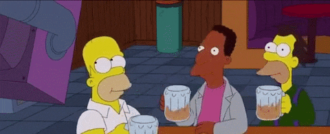 Homer Simpson Drinking In Bar GIF