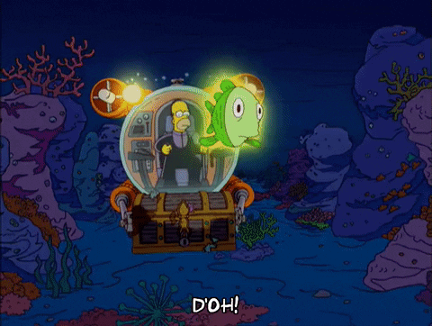 Homer Simpson Driving A Submarine GIF